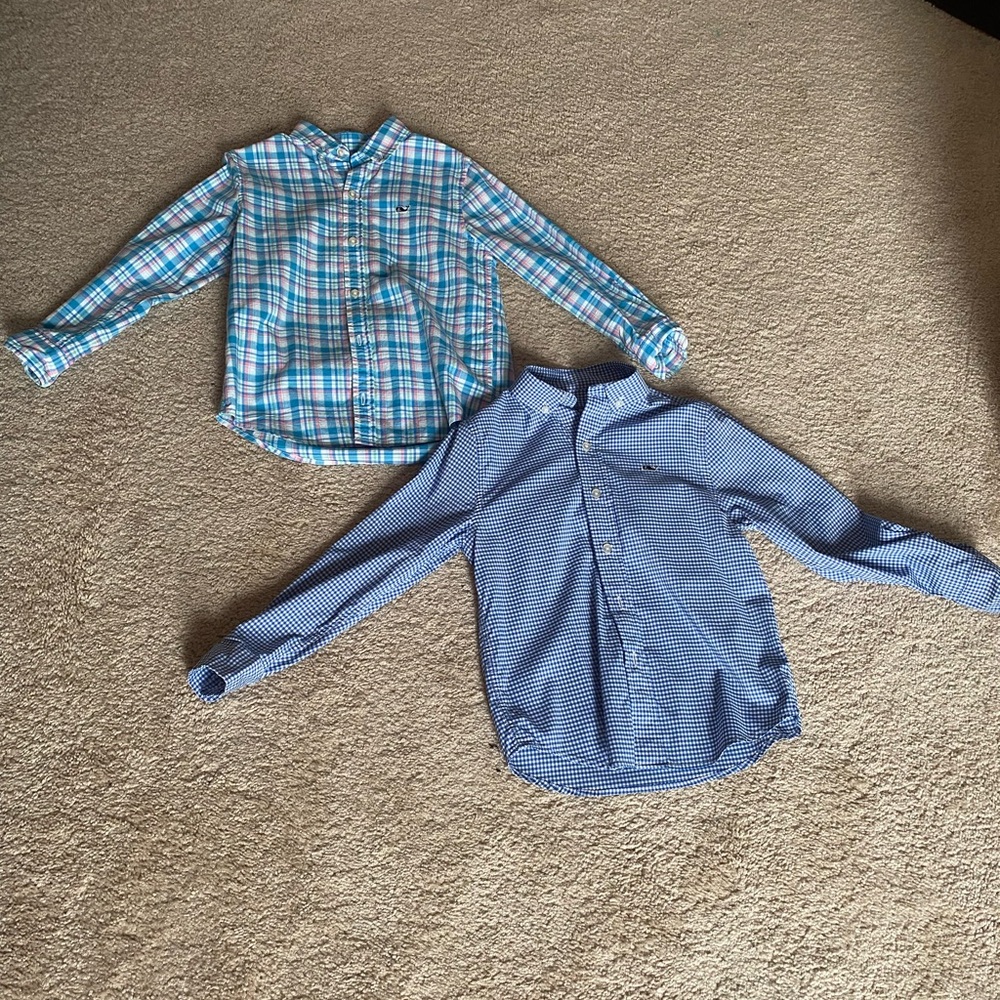 2 Vineyard Vines Whale Shirts little boys size 5